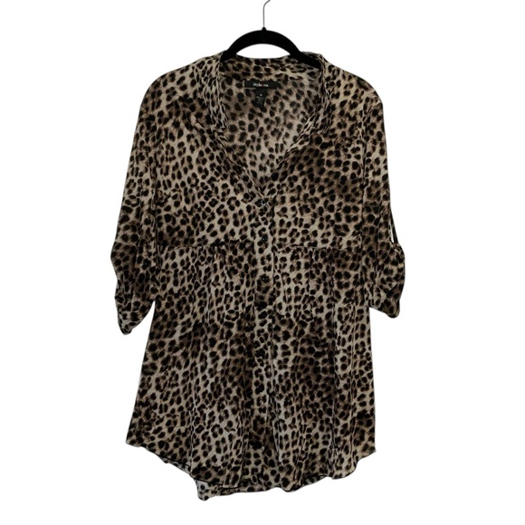 Style & Co. Tops - Style & Co Leopard Print Tunic Top – Size Medium